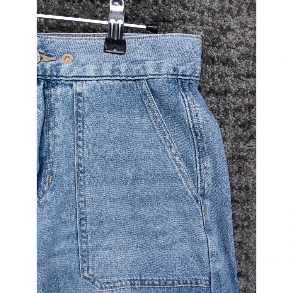 American Eagle Cargo Joggers Womens 4 Blue Stretch Distressed Denim Outdoor